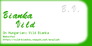 bianka vild business card
